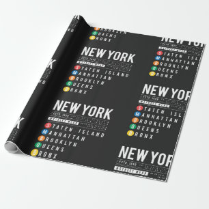 New York 5 Boroughs Cadeaupapier