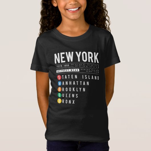 New York 5 Boroughs T-shirt (Voorkant)