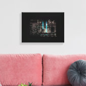 New York 9-11 Memorial Canvas Afdruk (Insitu (Woonkamer))