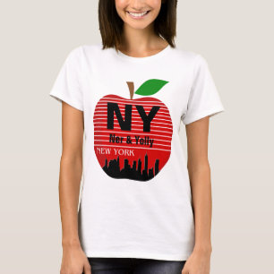 New York Aangepaste Namen De Grote Appel T-shirt