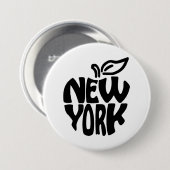 New York Apple Ronde Button 7,6 Cm (Voorkant /achterkant)