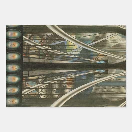 New York Architecture, Brooklyn Bridge Inpakpapier Vel (Voorkant 3)