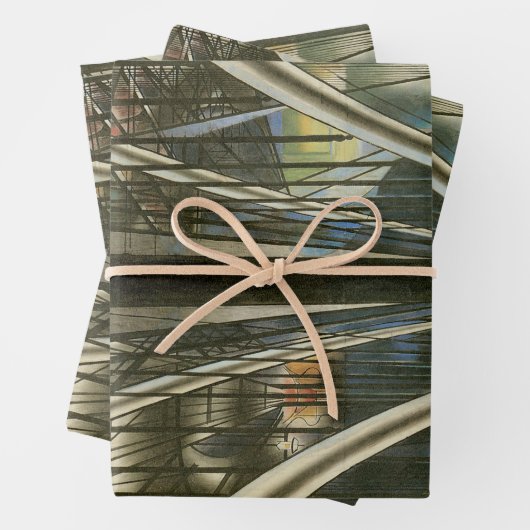 New York Architecture, Brooklyn Bridge Inpakpapier Vel (In situ)