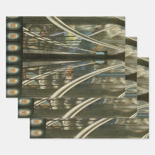 New York Architecture, Brooklyn Bridge Inpakpapier Vel (Set)