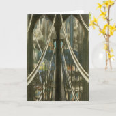 New York Architecture, Brooklyn Bridge Kaart (Gele Bloem)