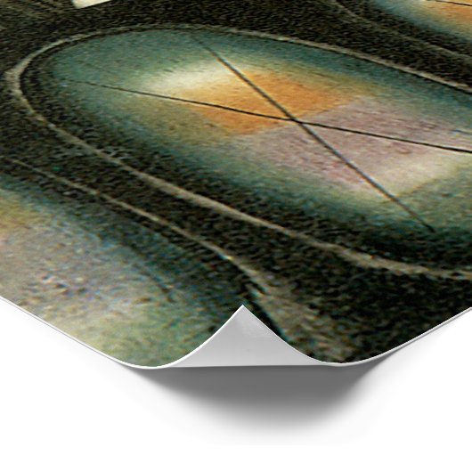  New York Architecture, Brooklyn Bridge Poster (Hoek)