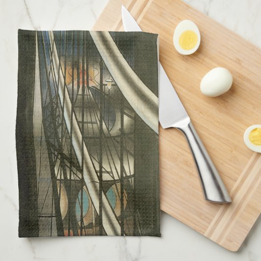 New York Architecture, Brooklyn Bridge Theedoek (Quarter Fold)