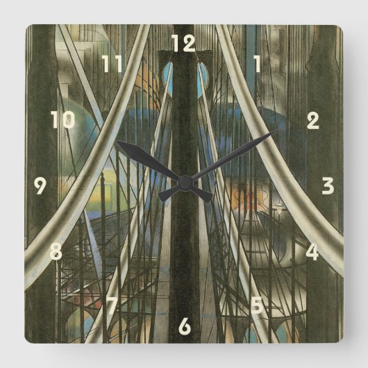  New York Architecture, Brooklyn Bridge Vierkante Klok (Voorkant)