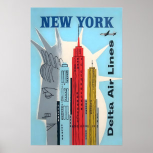 New York Art Standbeeld Liberty Print Delta Travel