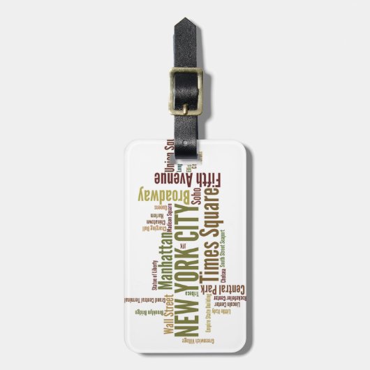 New York Bagagelabel (Voorkant verticaal)