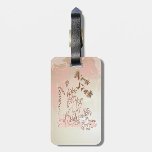 New York Bagagelabel (Achterkant verticaal)