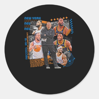 New York Basketball Team Squad Design Ronde Sticker