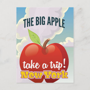 New York Big Apple reisposter Briefkaart