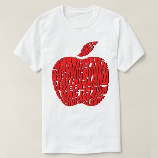 New York Big Apple T-shirt (Design voorkant)