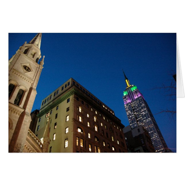 New York bij nacht (Voorkant Horizontaal)