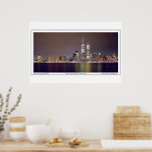 New York bij nacht Poster (Keuken)