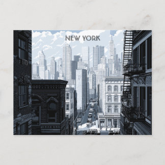 New York Black and White Travel briefkaart