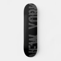New York - Black Urban Style Skateboard