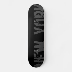New York - Black Urban Style Skateboard