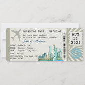 New York Boarding Pass Billets Faire-part de maria (Devant)