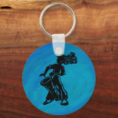 New York Boogie Nights Drum Blue Sleutelhanger (Voorkant)