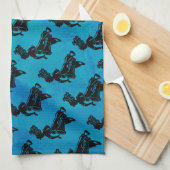 New York Boogie Nights Drum Blue Theedoek (Quarter Fold)