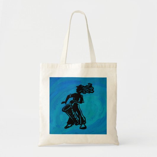New York Boogie Nights Drum Blue Tote Bag (Voorkant)
