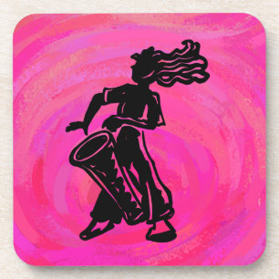 New York Boogie Nights Drum Hot Pink Bier Onderzetter