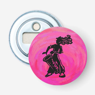 New York Boogie Nights Drum Hot Pink Button Flesopener