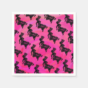 New York Boogie Nights Drum Hot Pink Servetten
