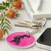 New York Boogie Nights Drum Hot Pink Sleutelhanger (Voorkant Rechts)