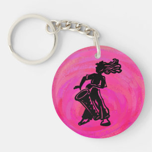 New York Boogie Nights Drum Hot Pink Sleutelhanger