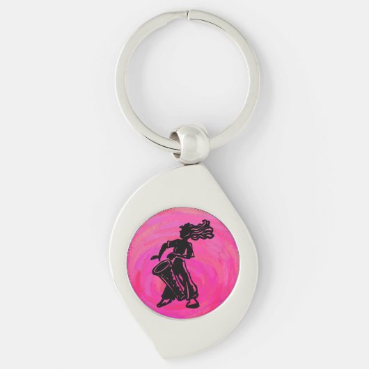 New York Boogie Nights Drum Hot Pink Sleutelhanger (Voorkant)