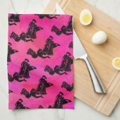 New York Boogie Nights Drum Hot Pink Theedoek (Quarter Fold)