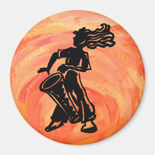 New York Boogie Nights Drum Oranje Magneet