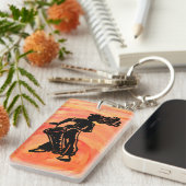 New York Boogie Nights Drum Oranje Sleutelhanger (Voorkant Rechts)