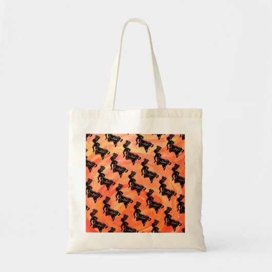 New York Boogie Nights Drum Oranje Tote Bag (Voorkant)