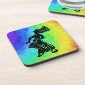 New York Boogie Nights Drum Rainbow Bier Onderzetter (Linkerzijde)