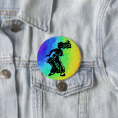 New York Boogie Nights Drum Rainbow Ronde Button 7,6 Cm (In situ)