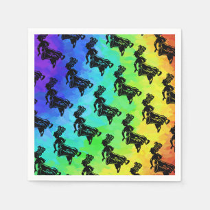 New York Boogie Nights Drum Rainbow Servetten