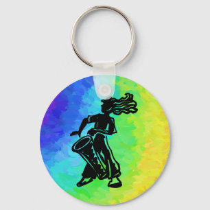 New York Boogie Nights Drum Rainbow Sleutelhanger