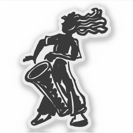 New York Boogie Nights Drummer Player Sticker (Voorkant)