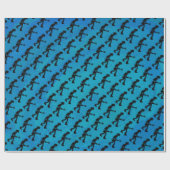 New York Boogie Nights Guitar Blue Cadeaupapier (Vlak)