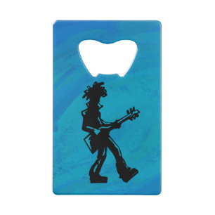New York Boogie Nights Guitar Blue Kredietkaart Flessenopener