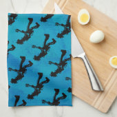 New York Boogie Nights Guitar Blue Theedoek (Quarter Fold)