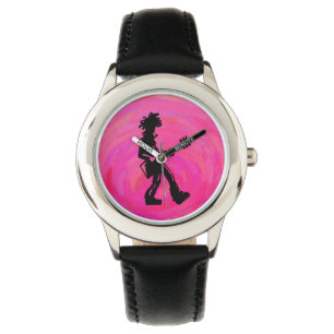New York Boogie Nights Guitar Hot Pink Horloge