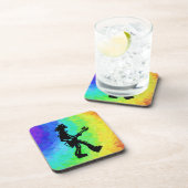 New York Boogie Nights Guitar Rainbow Bier Onderzetter (Rechterzijde)