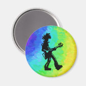 New York Boogie Nights Guitar Rainbow Magneet (Voorkant / Achterkant)