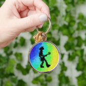 New York Boogie Nights Guitar Rainbow Sleutelhanger (Hand)