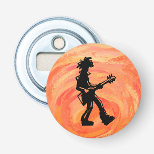 New York Boogie Nights Guitar Sinaasappel Button Flesopener